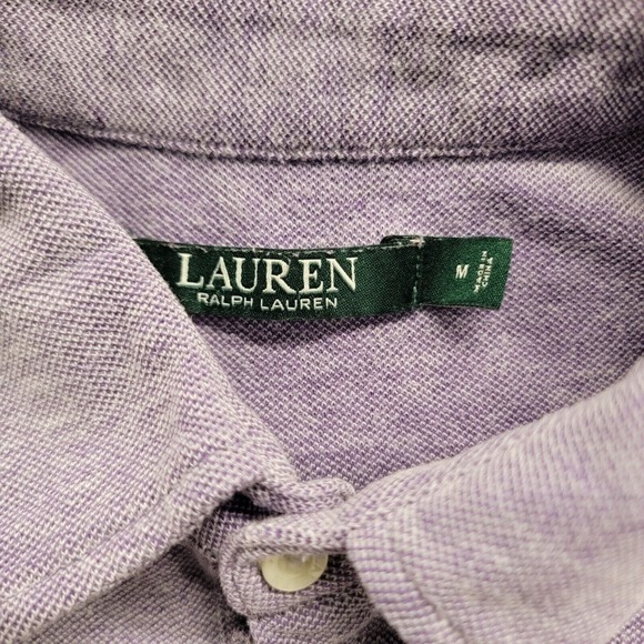 Lauren Ralph Lauren Shirt Dress Women Medium Purple Violet Collared Button Front - Picture 2 of 8